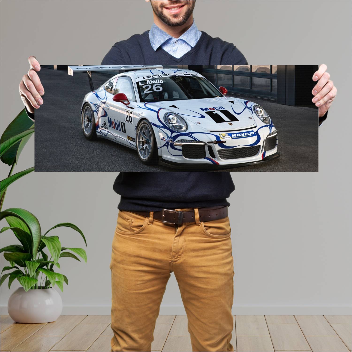 Cuadro grande 30x80cm 2013 porsche 911 gt3 cup 490 780 Porsche