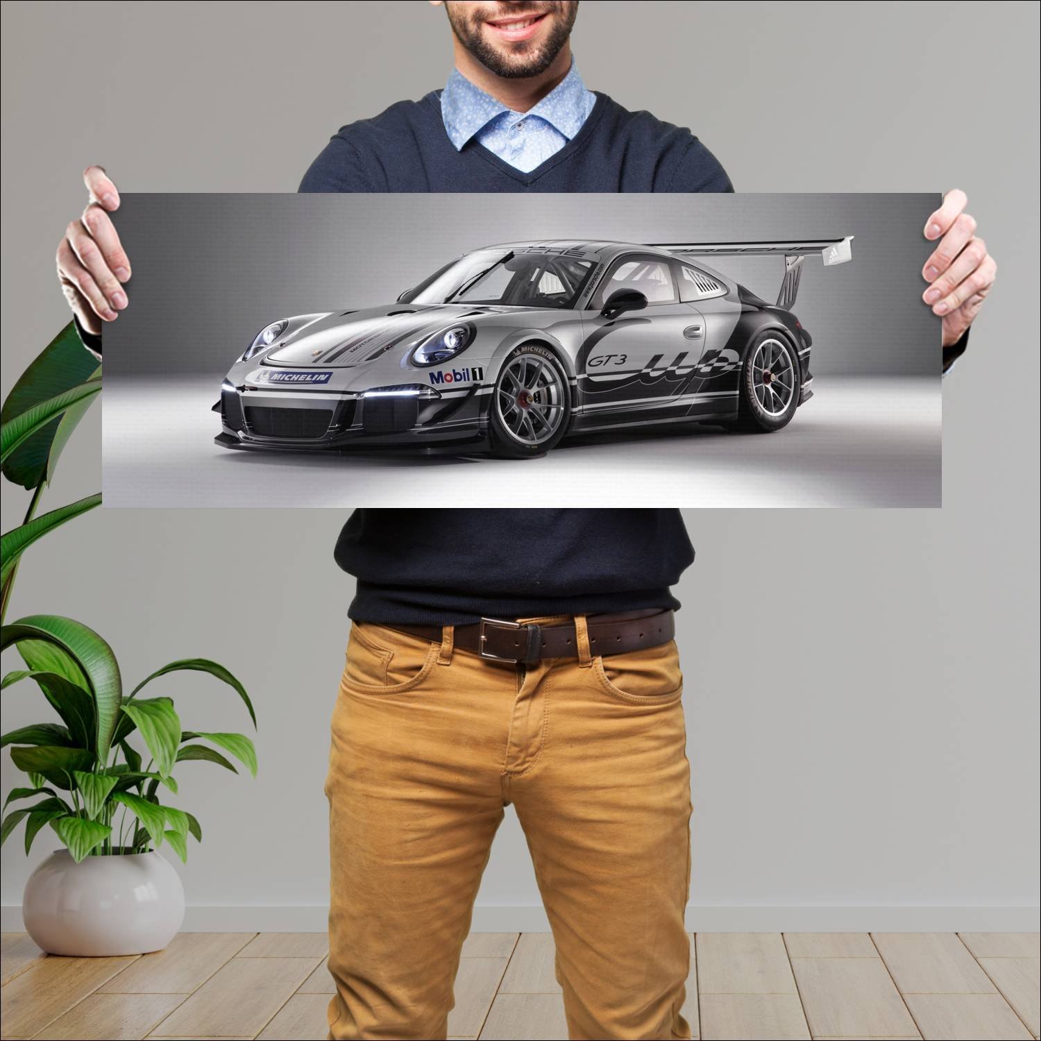 Cuadro grande 30x80cm 2013 porsche 911 gt3 cup 490 781 Porsche