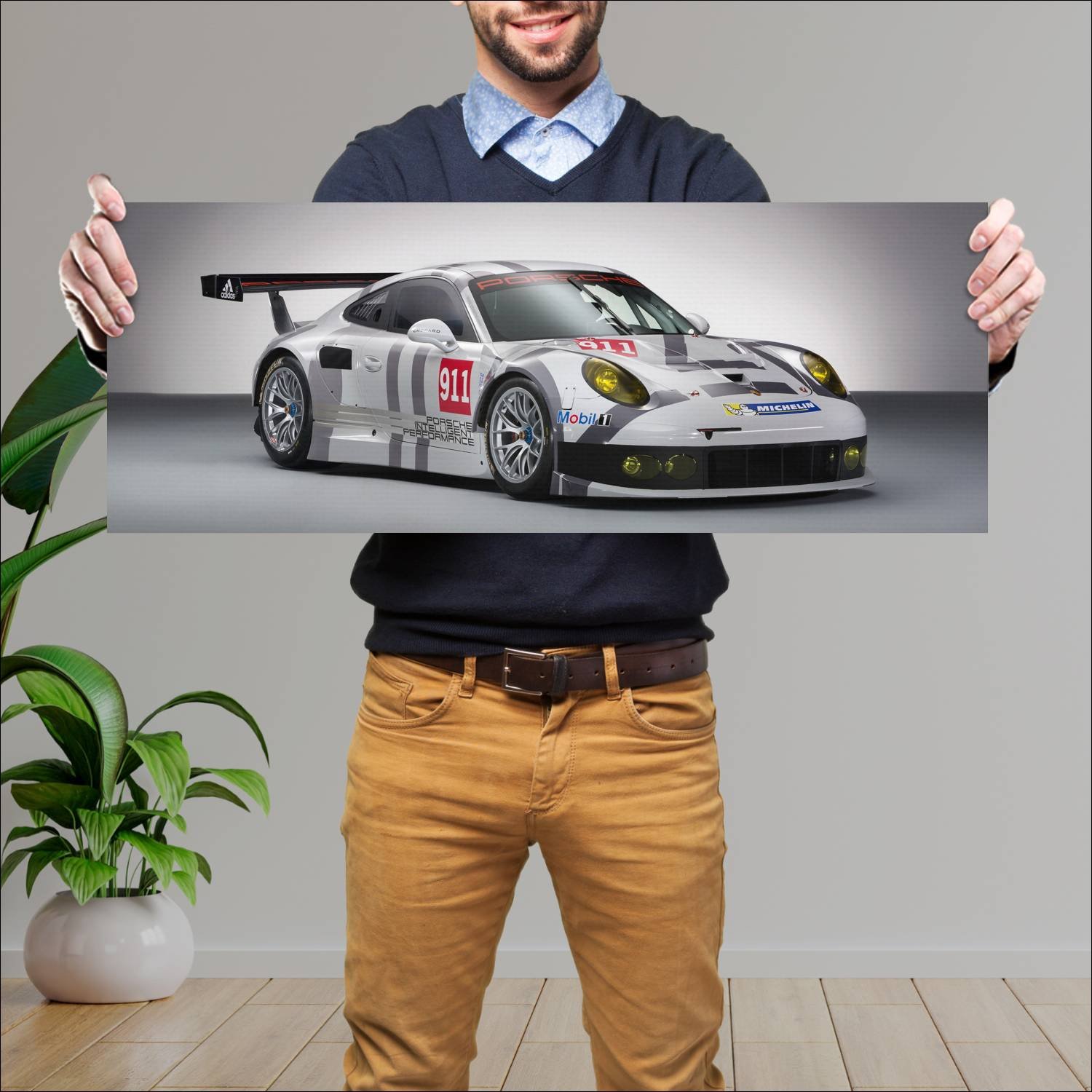 Cuadro grande 30x80cm 2013 porsche 911 rsr Porsche