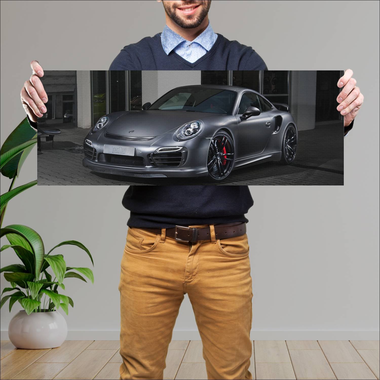 Cuadro grande 30x80cm 2013 porsche 911 turbo by te 787 Porsche