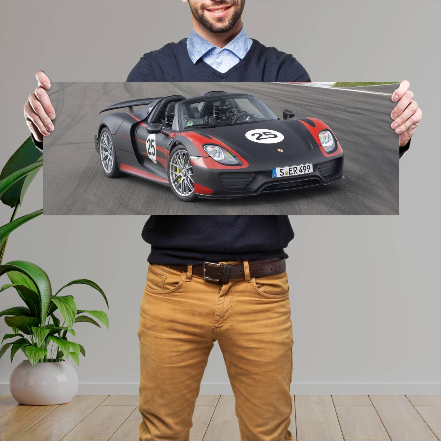 Cuadro grande 30x80cm 2013 porsche 918 spyder prot 796 Porsche