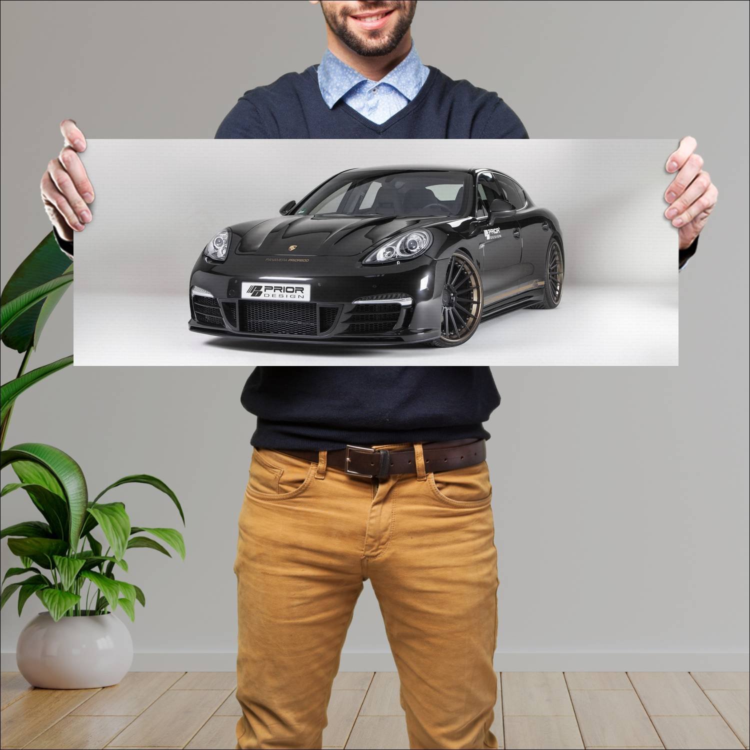 Cuadro grande 30x80cm 2013 porsche panamera prior6 809 Porsche