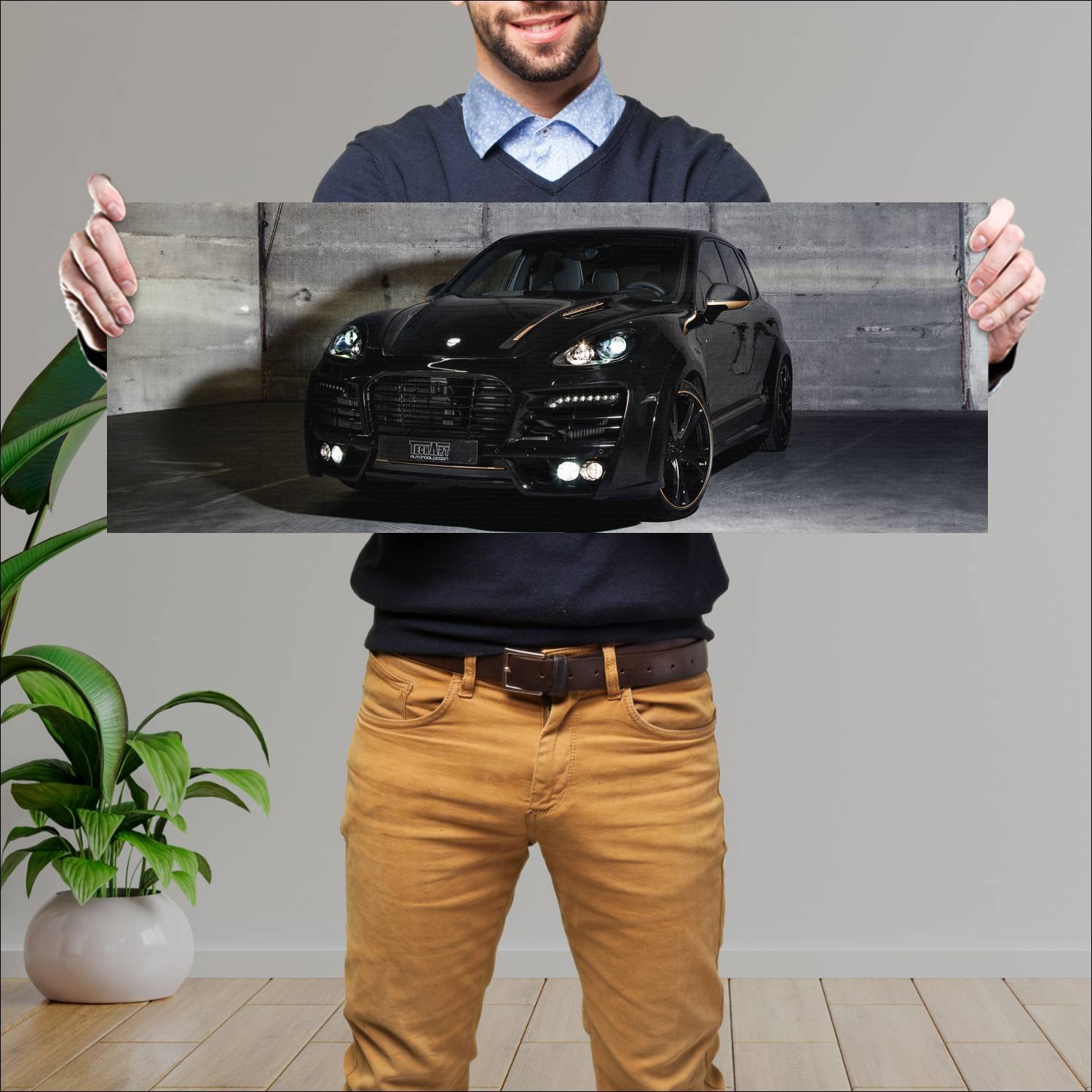 Cuadro grande 30x80cm 2013 techart magnum edition 823 Porsche