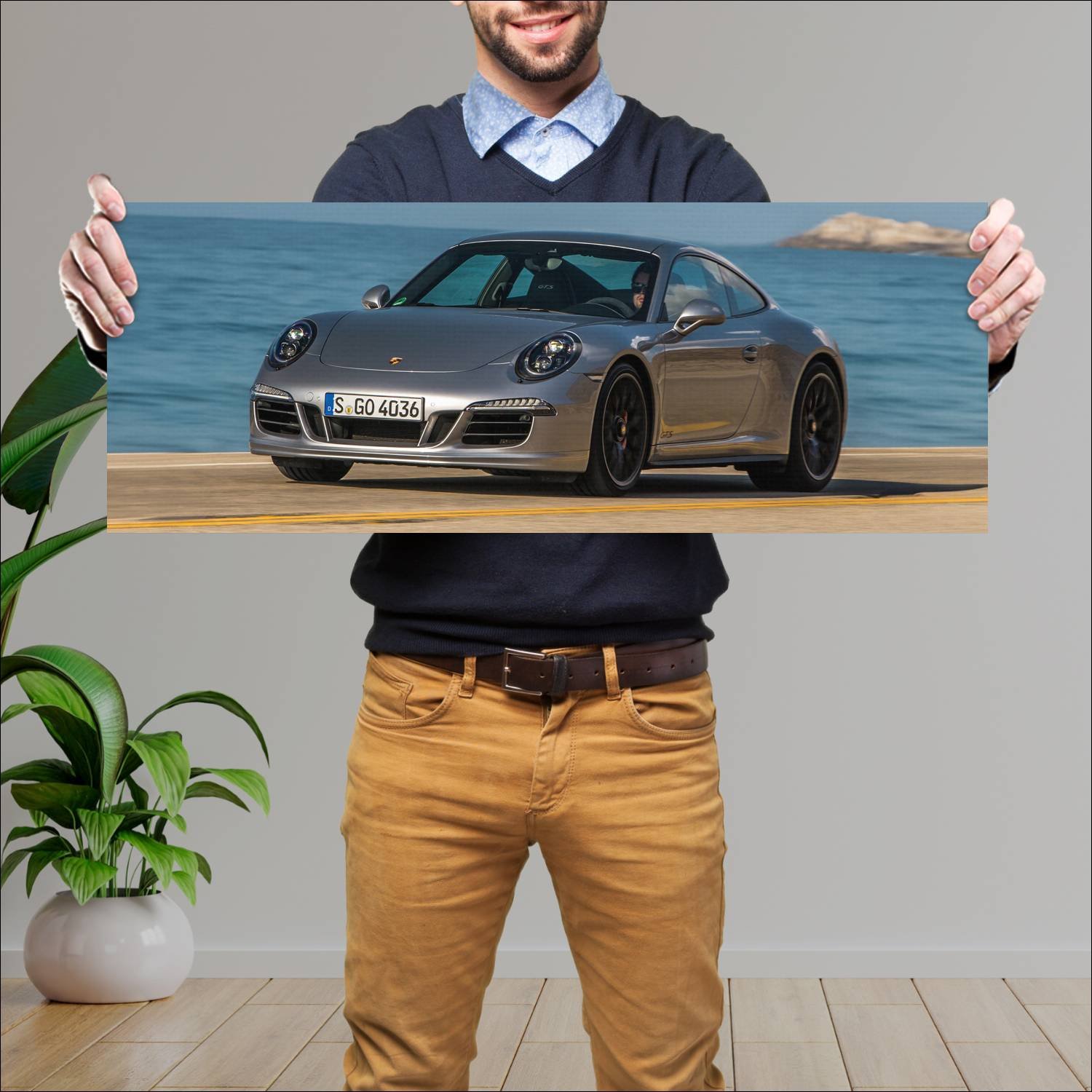 Cuadro grande 30x80cm 2014 porsche 911 carrera gts 827 Porsche