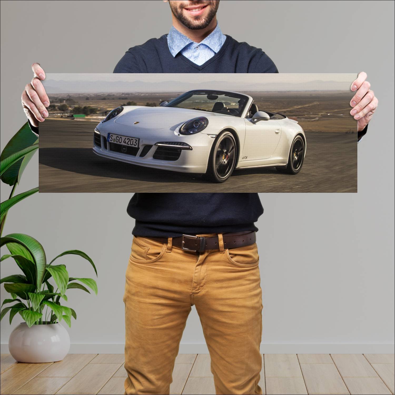 Cuadro grande 30x80cm 2014 porsche 911 carrera gts 828 Porsche