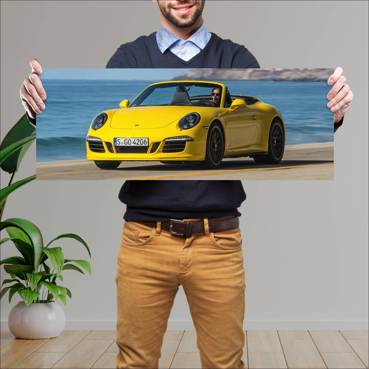 Cuadro grande 30x80cm 2014 porsche 911 carrera gts 829 Porsche