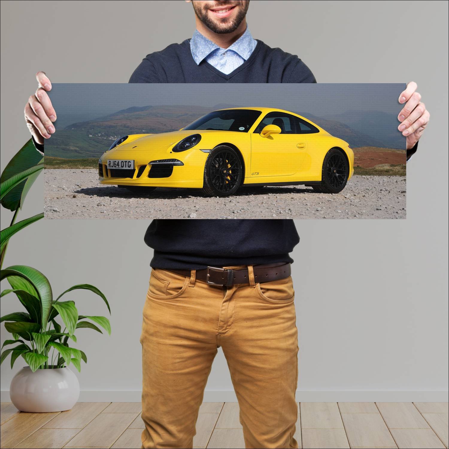 Cuadro grande 30x80cm 2014 porsche 911 carrera gts 830 Porsche