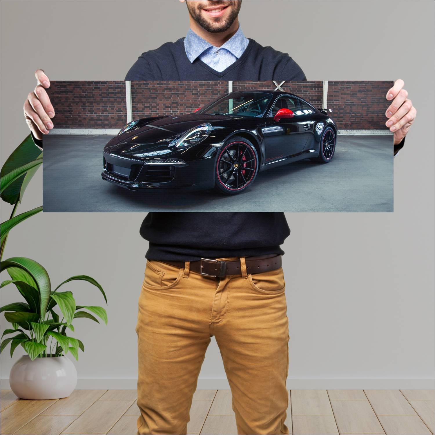 Cuadro grande 30x80cm 2014 porsche 911 carrera s e 831 Porsche