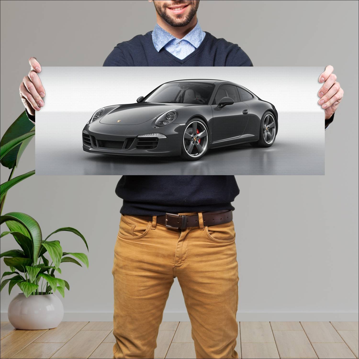 Cuadro grande 30x80cm 2014 porsche 911 carrera s e 832 Porsche