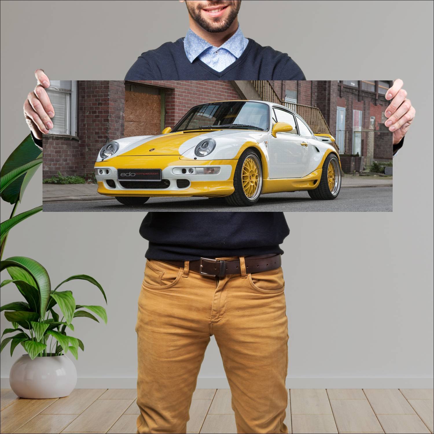 Cuadro grande 30x80cm 2014 porsche 911 turbo s by 844 Porsche