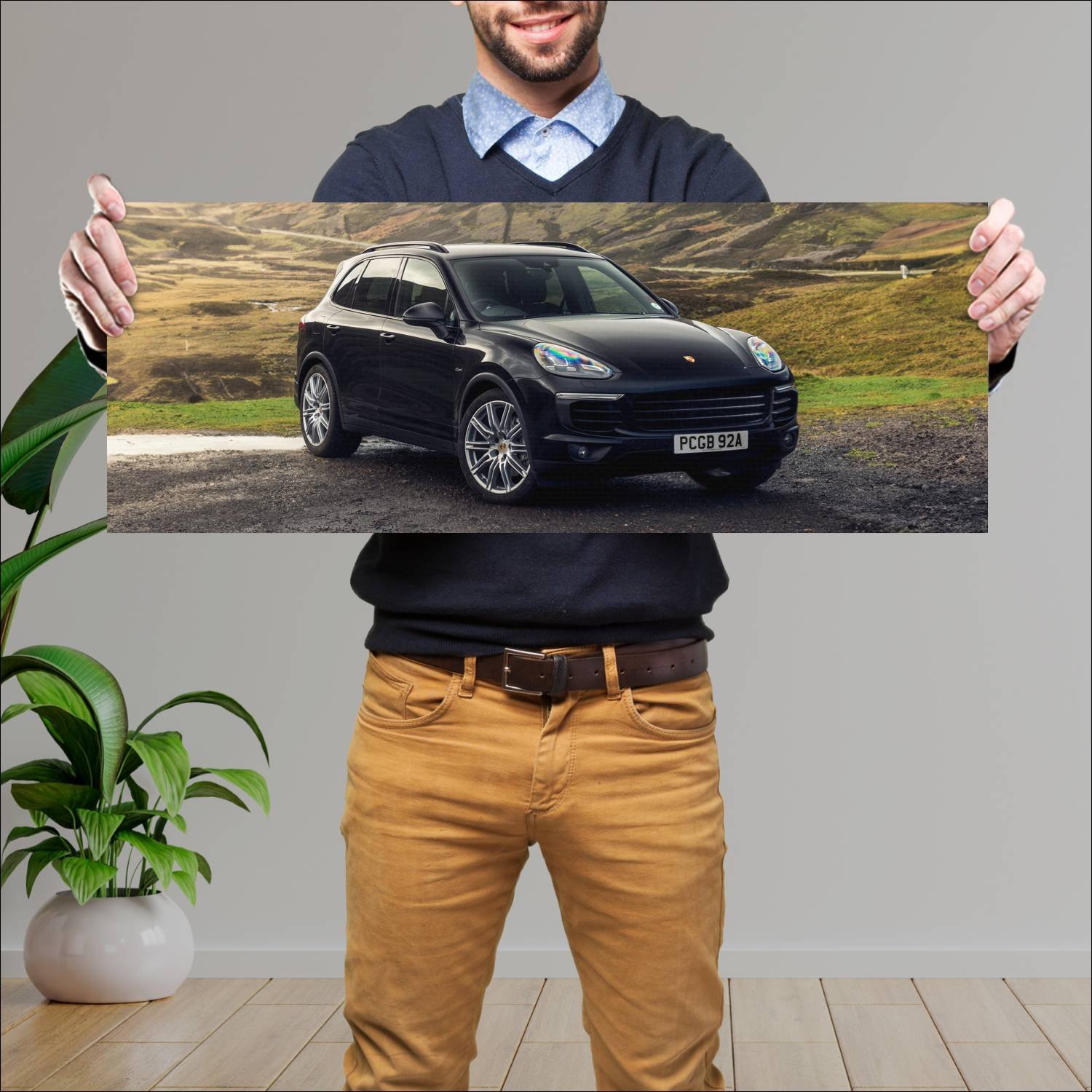 Cuadro grande 30x80cm 2014 porsche cayenne s uk 48 860 Porsche