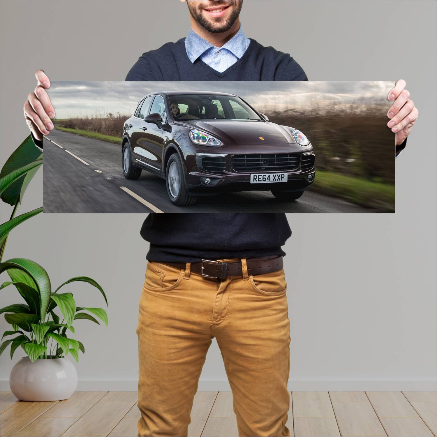 Cuadro grande 30x80cm 2014 porsche cayenne uk Porsche