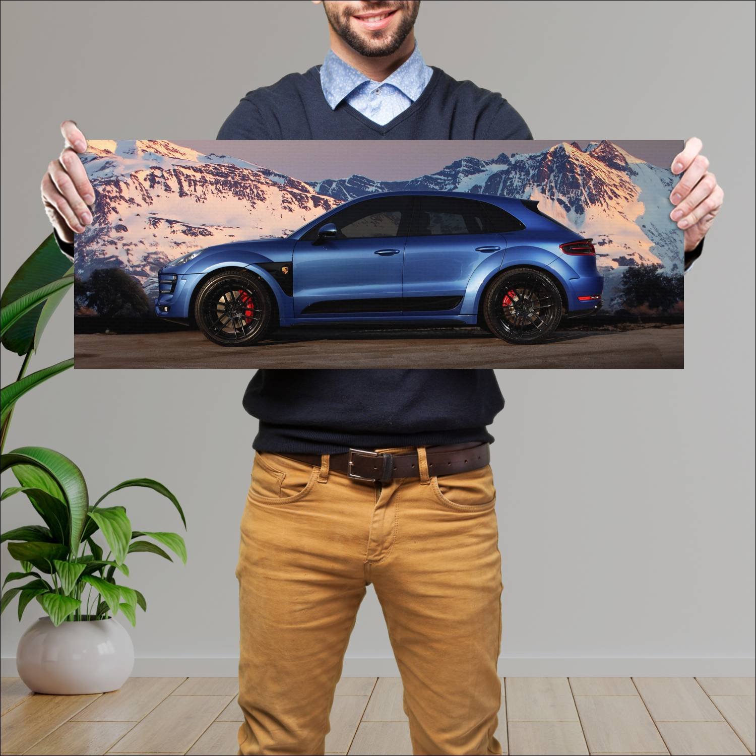 Cuadro grande 30x80cm 2014 porsche macan ursa by t 882 Porsche