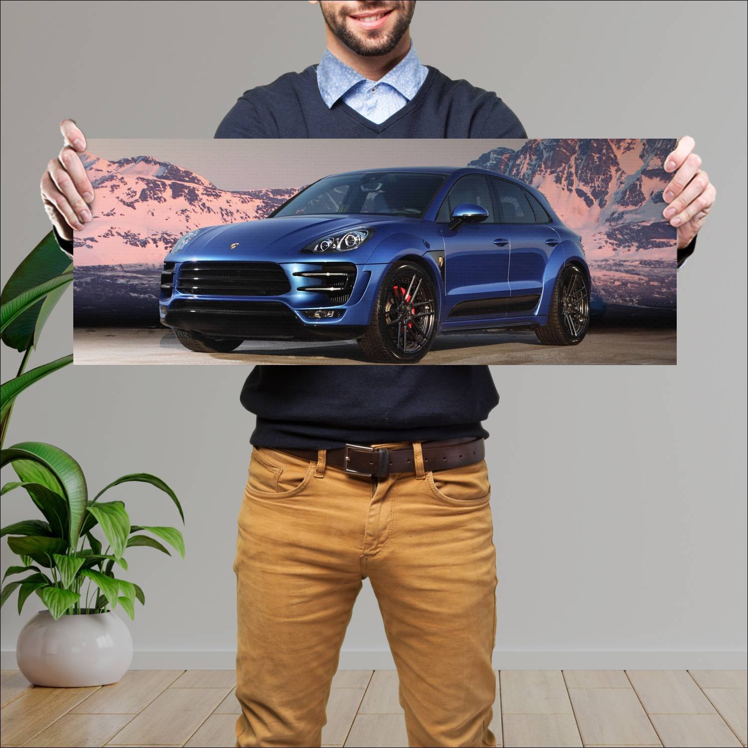 Cuadro grande 30x80cm 2014 porsche macan ursa by t 883 Porsche