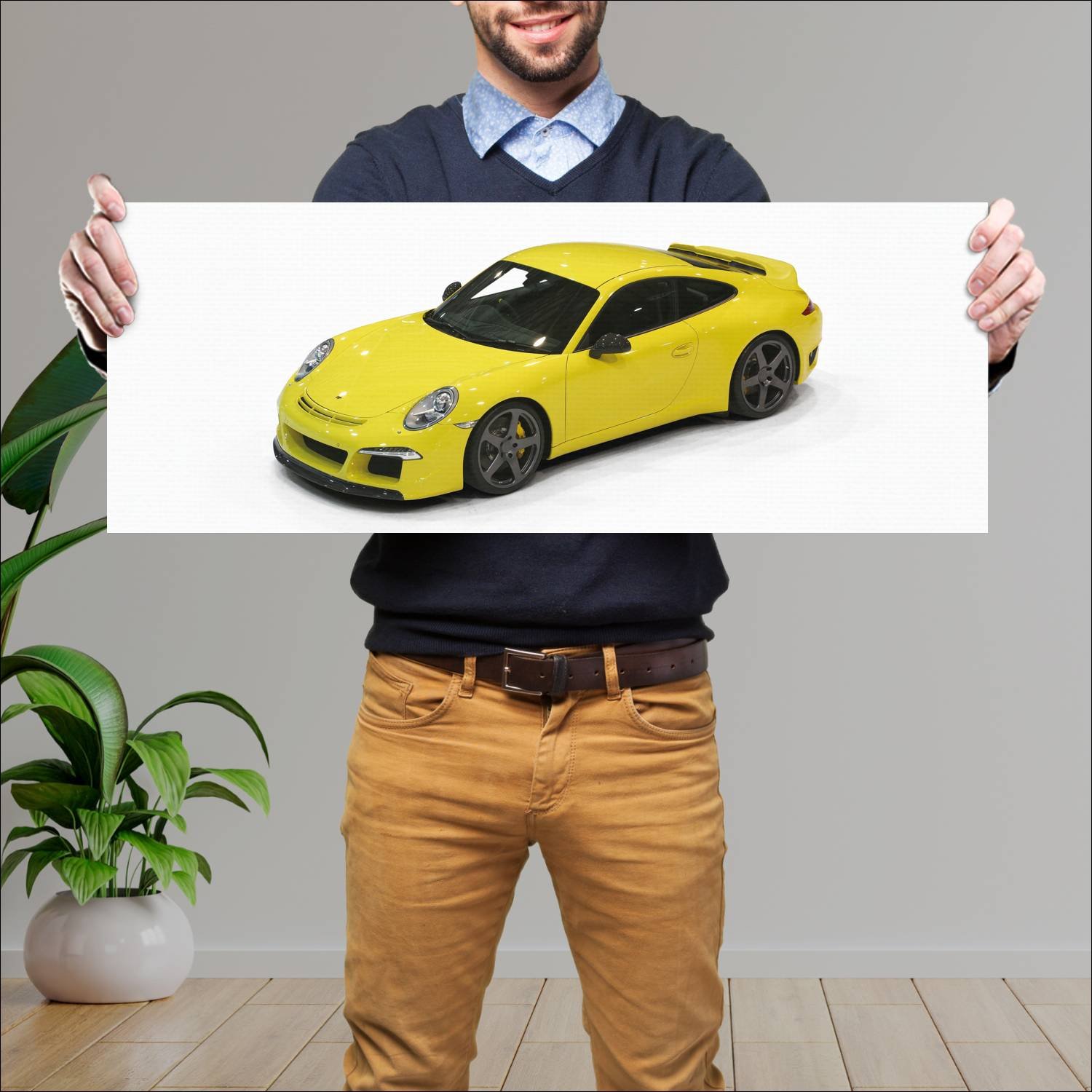 Cuadro grande 30x80cm 2014 ruf rct auto 890 Porsche