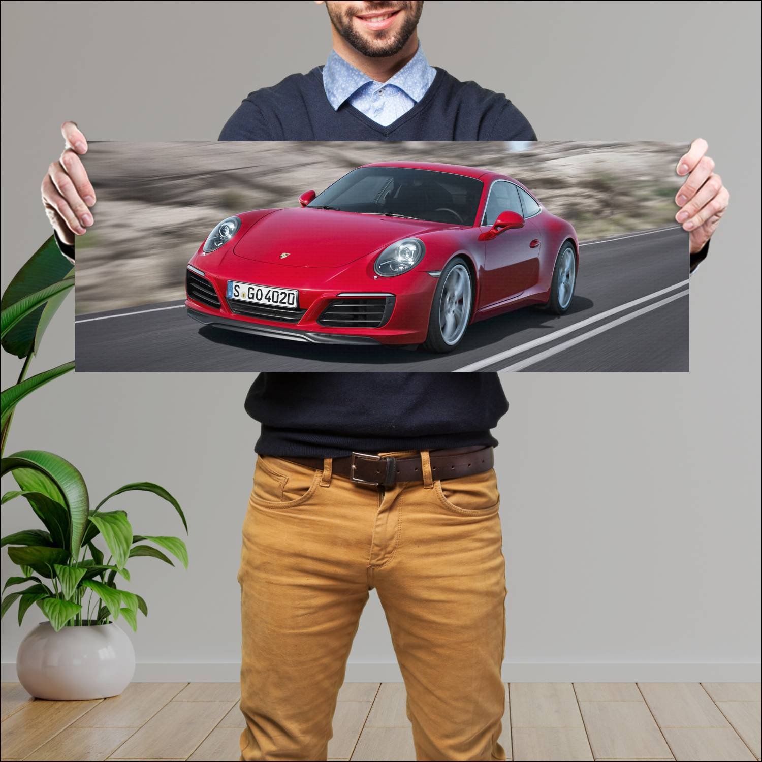 Cuadro grande 30x80cm 2015 porsche 911 carrera s 3 901 Porsche