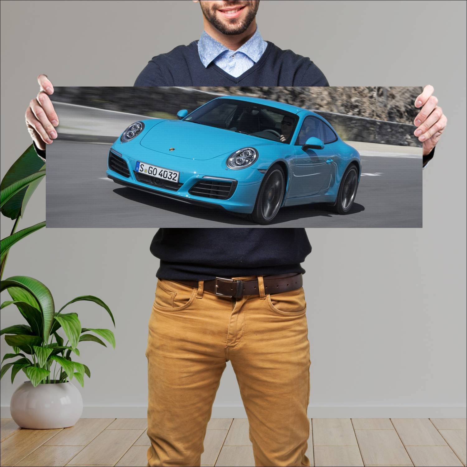 Cuadro grande 30x80cm 2015 porsche 911 carrera s 4 903 Porsche