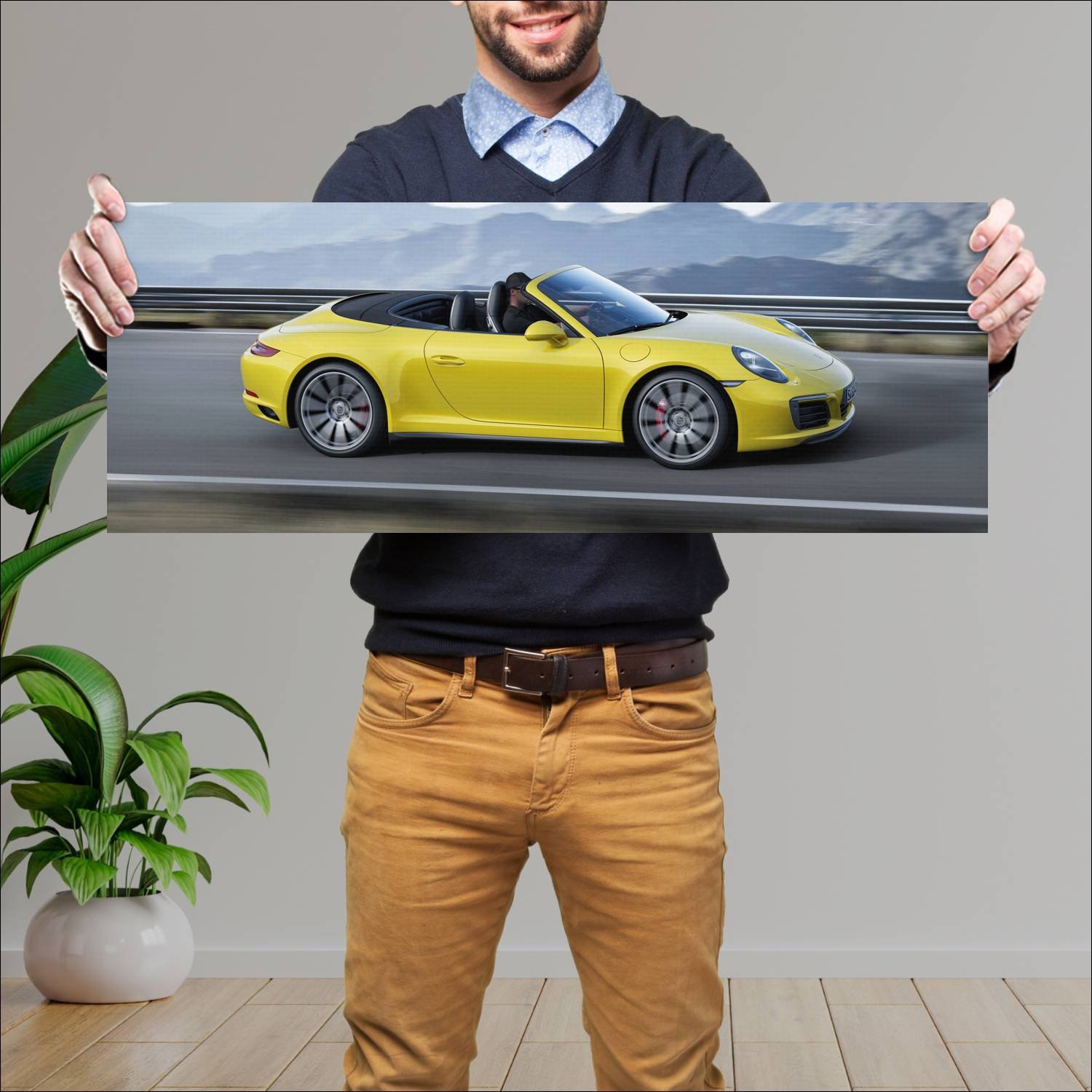 Cuadro grande 30x80cm 2015 porsche 911 carrera s c 904 Porsche