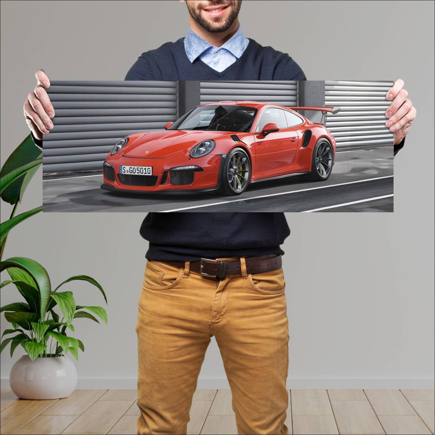 Cuadro grande 30x80cm 2015 porsche 911 gt3 rs Porsche