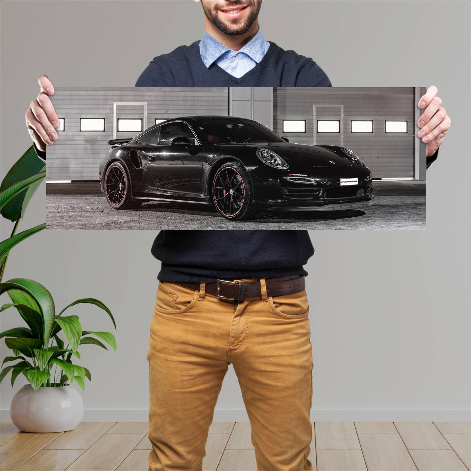 Cuadro grande 30x80cm 2015 porsche 911 turbo by pp 919 Porsche
