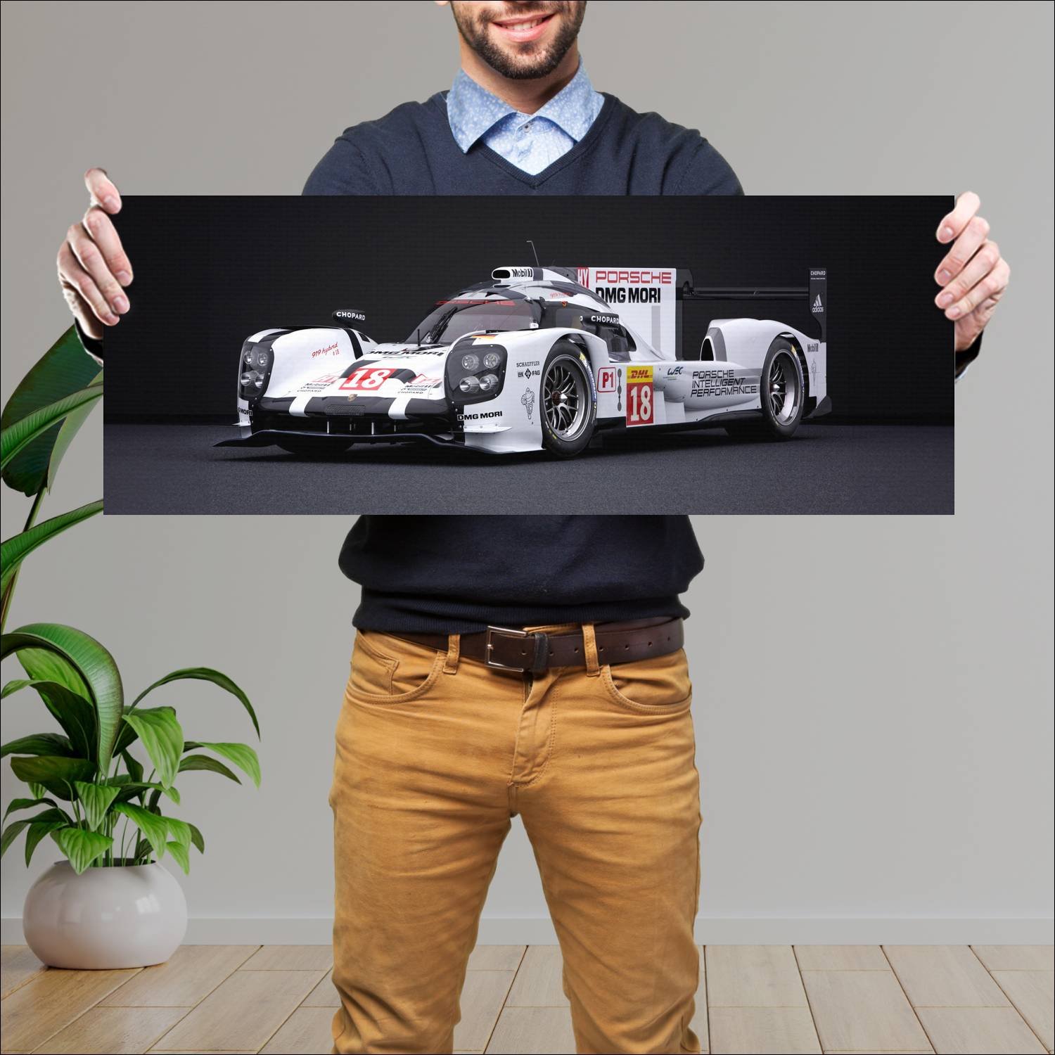 Cuadro grande 30x80cm 2015 porsche 919 hybrid Porsche