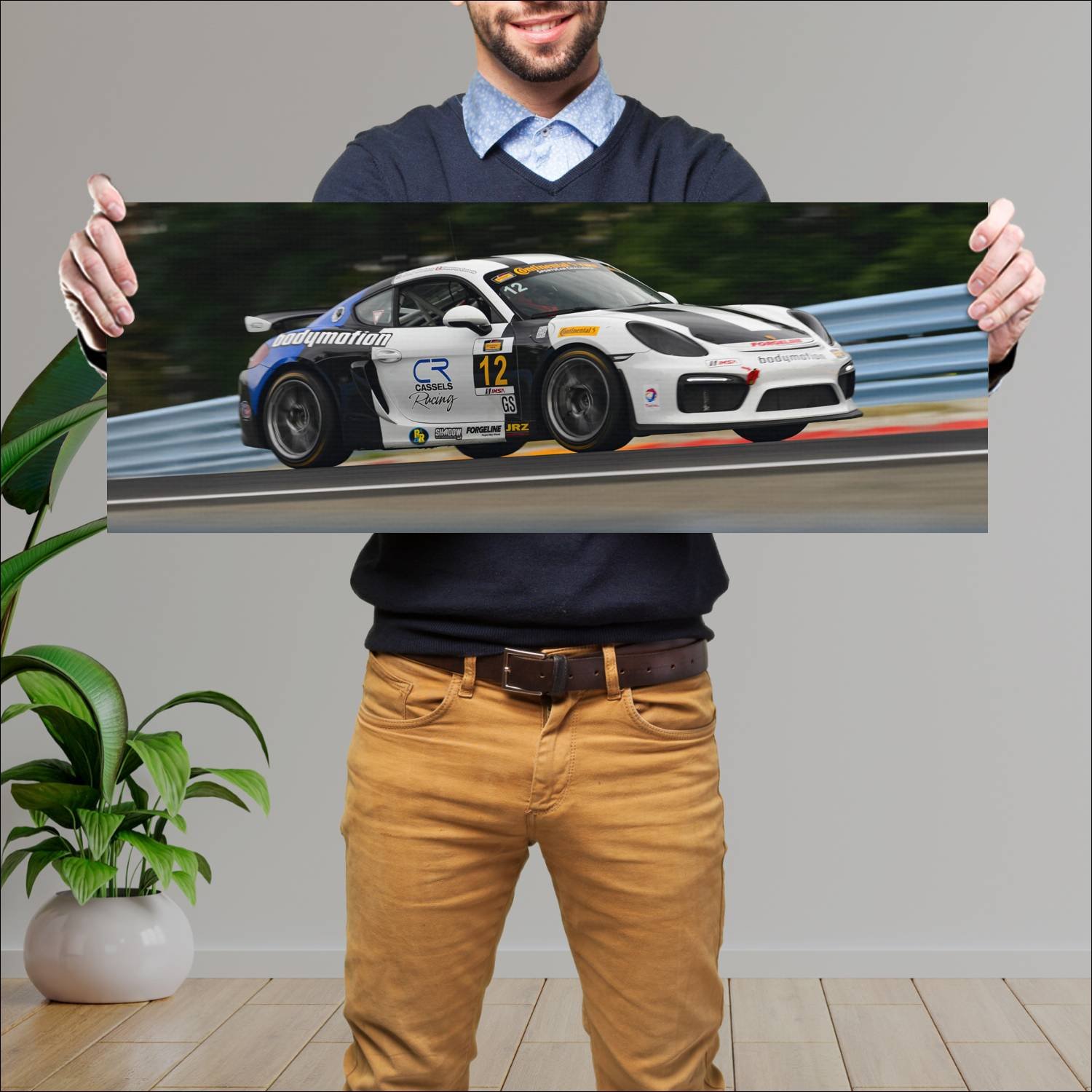 Cuadro grande 30x80cm 2015 porsche cayman gt4 club 944 Porsche
