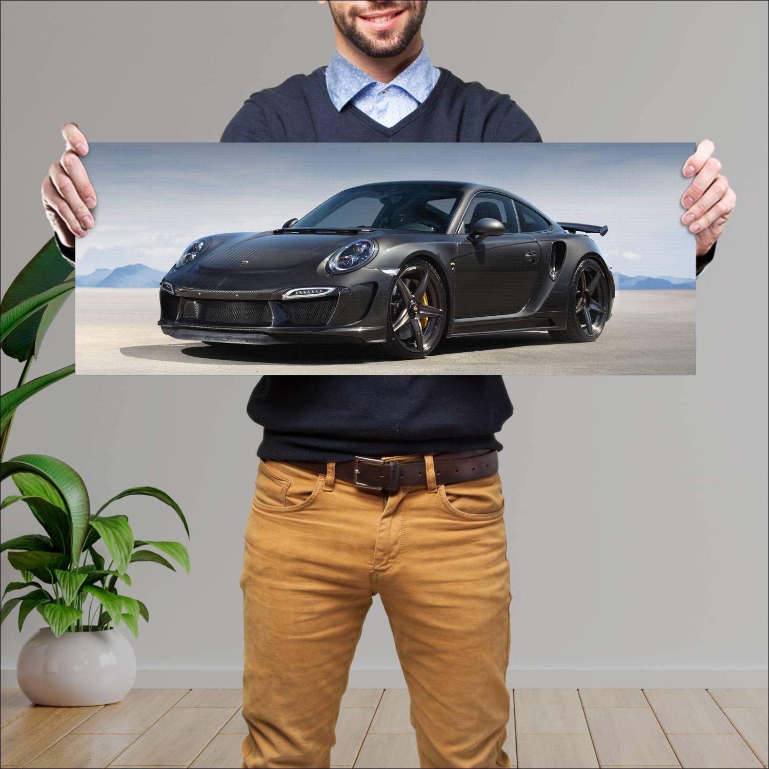 Cuadro grande 30x80cm 2015 topcar stinger gtr carb 960 Porsche