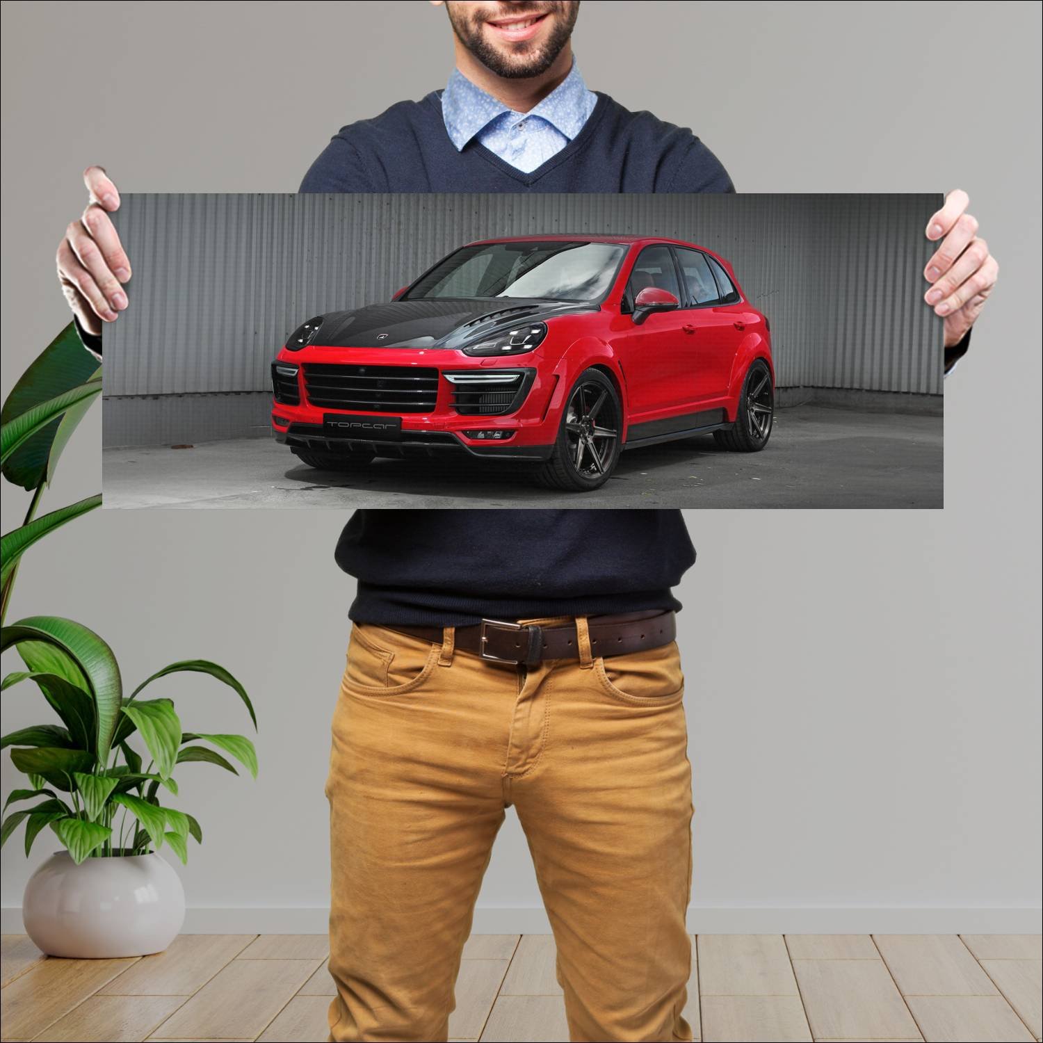 Cuadro grande 30x80cm 2015 topcar vantage auto h 961 Porsche