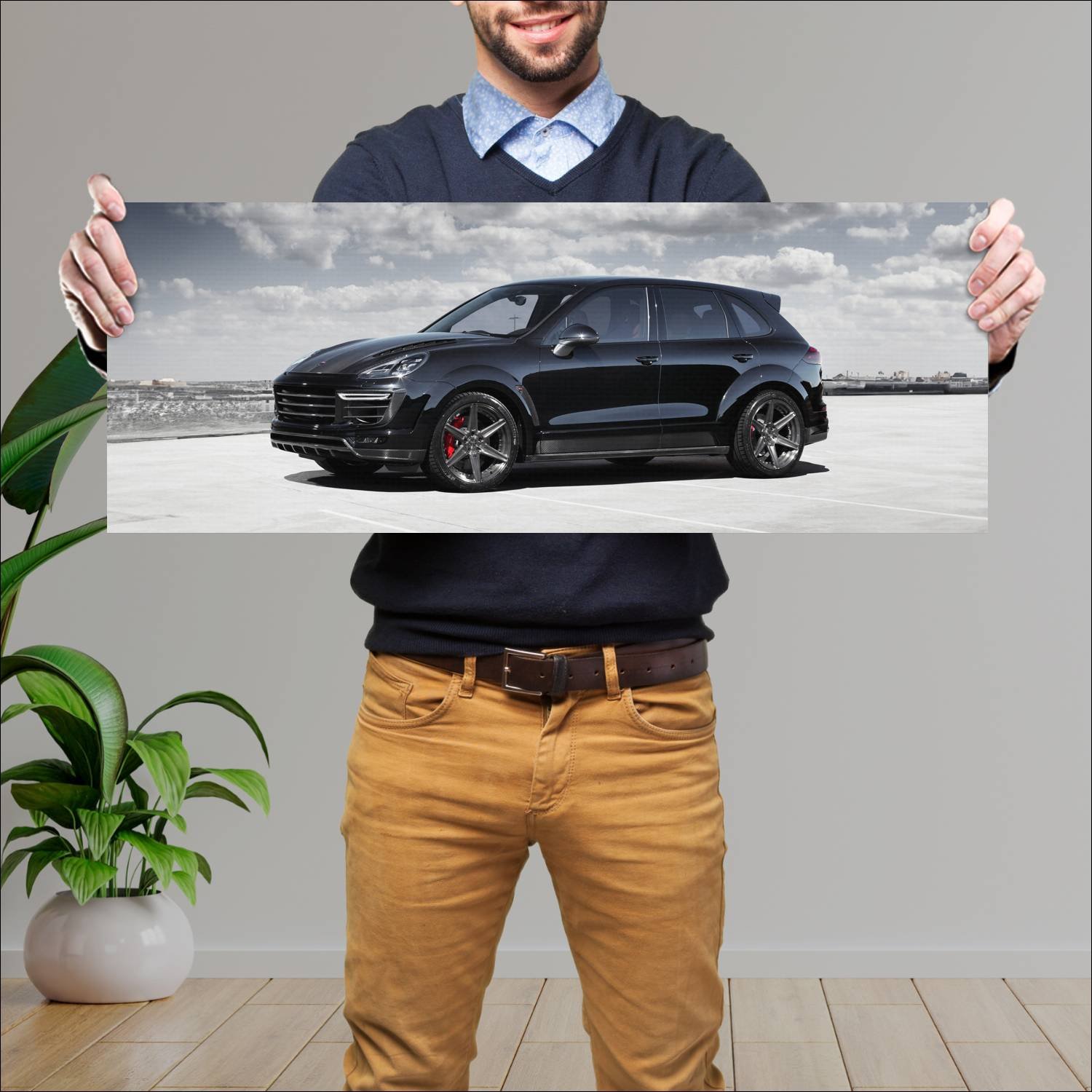 Cuadro grande 30x80cm 2015 topcar vantage auto 962 Porsche