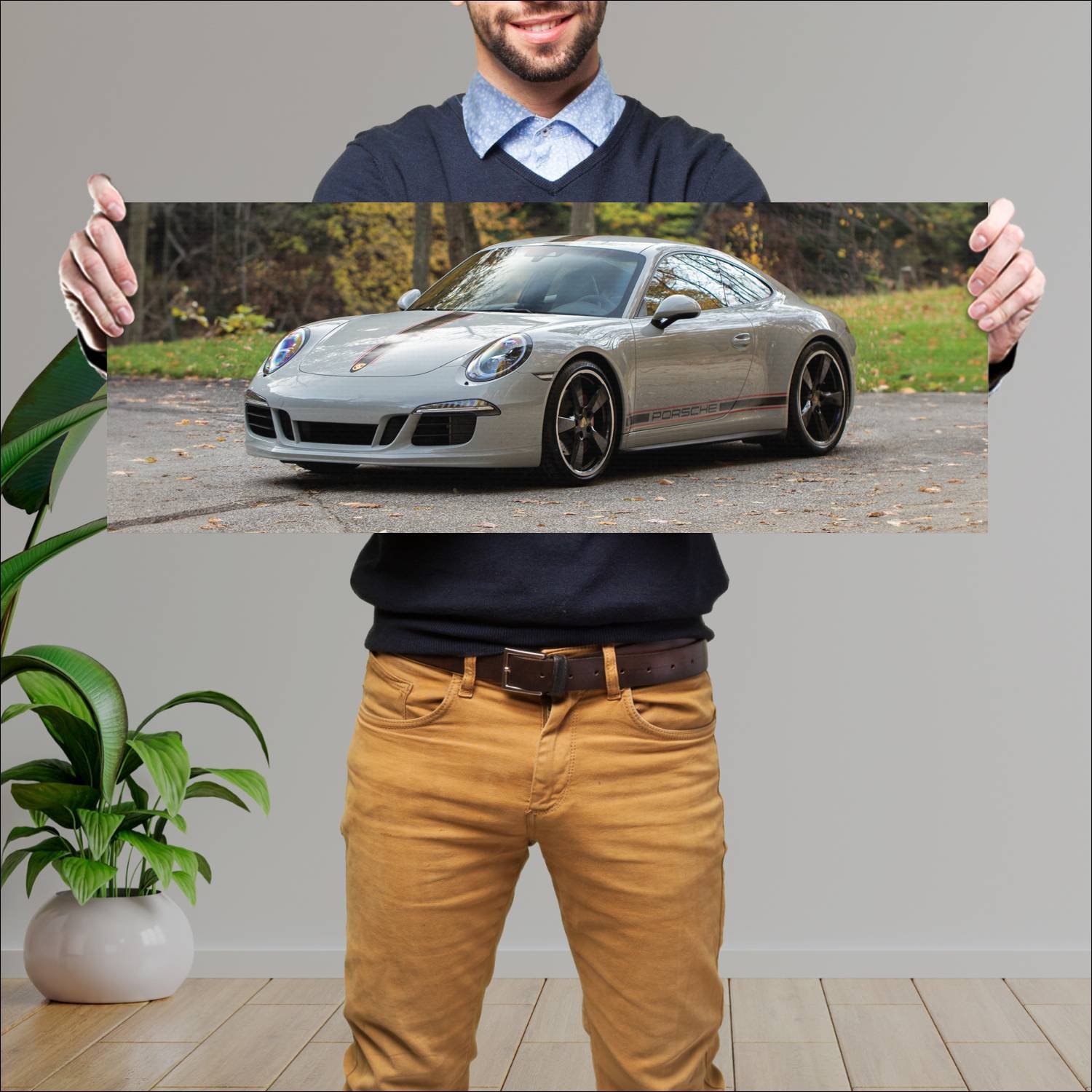 Cuadro grande 30x80cm 2016 porsche 911 carrera gts 984 Porsche