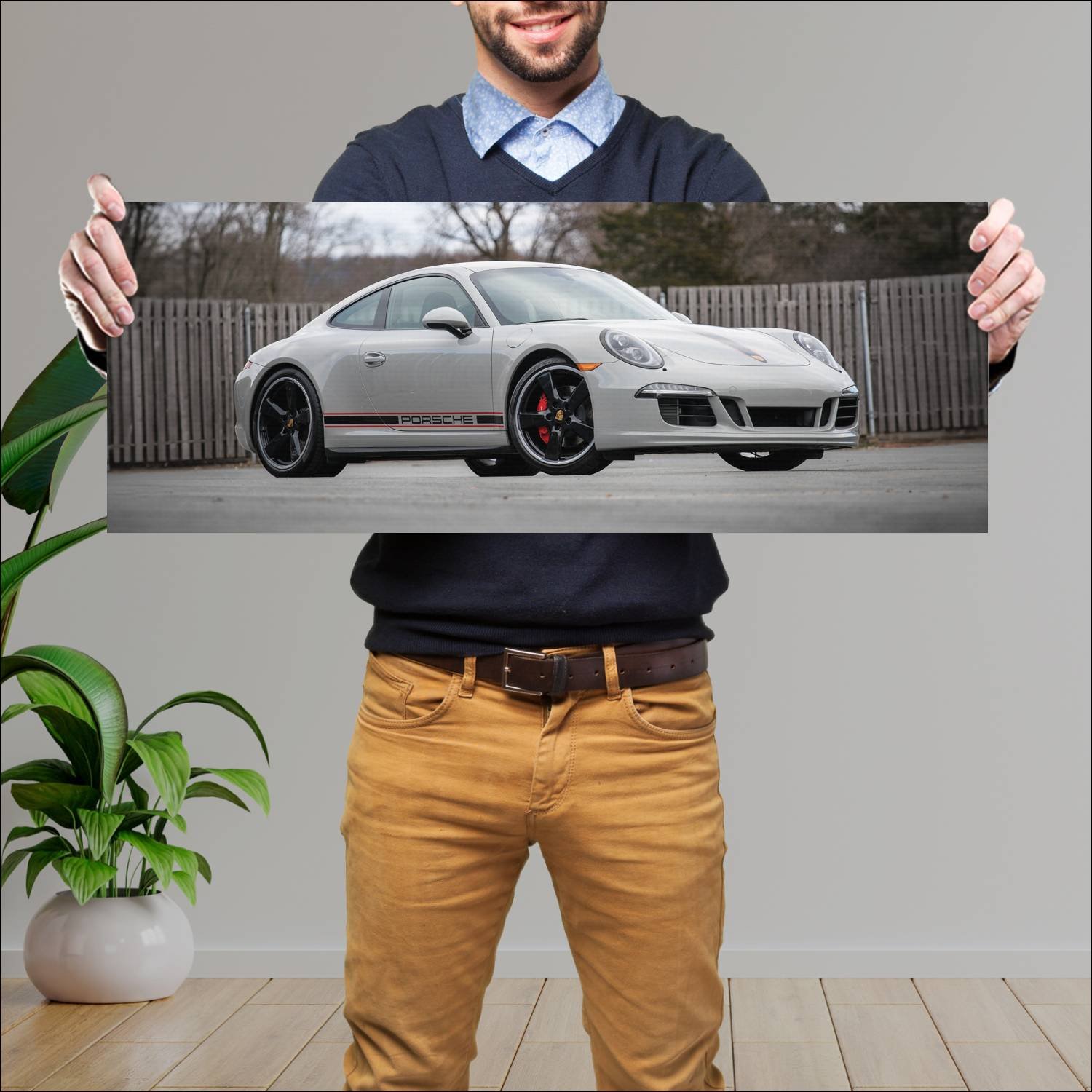 Cuadro grande 30x80cm 2016 porsche 911 carrera gts 985 Porsche