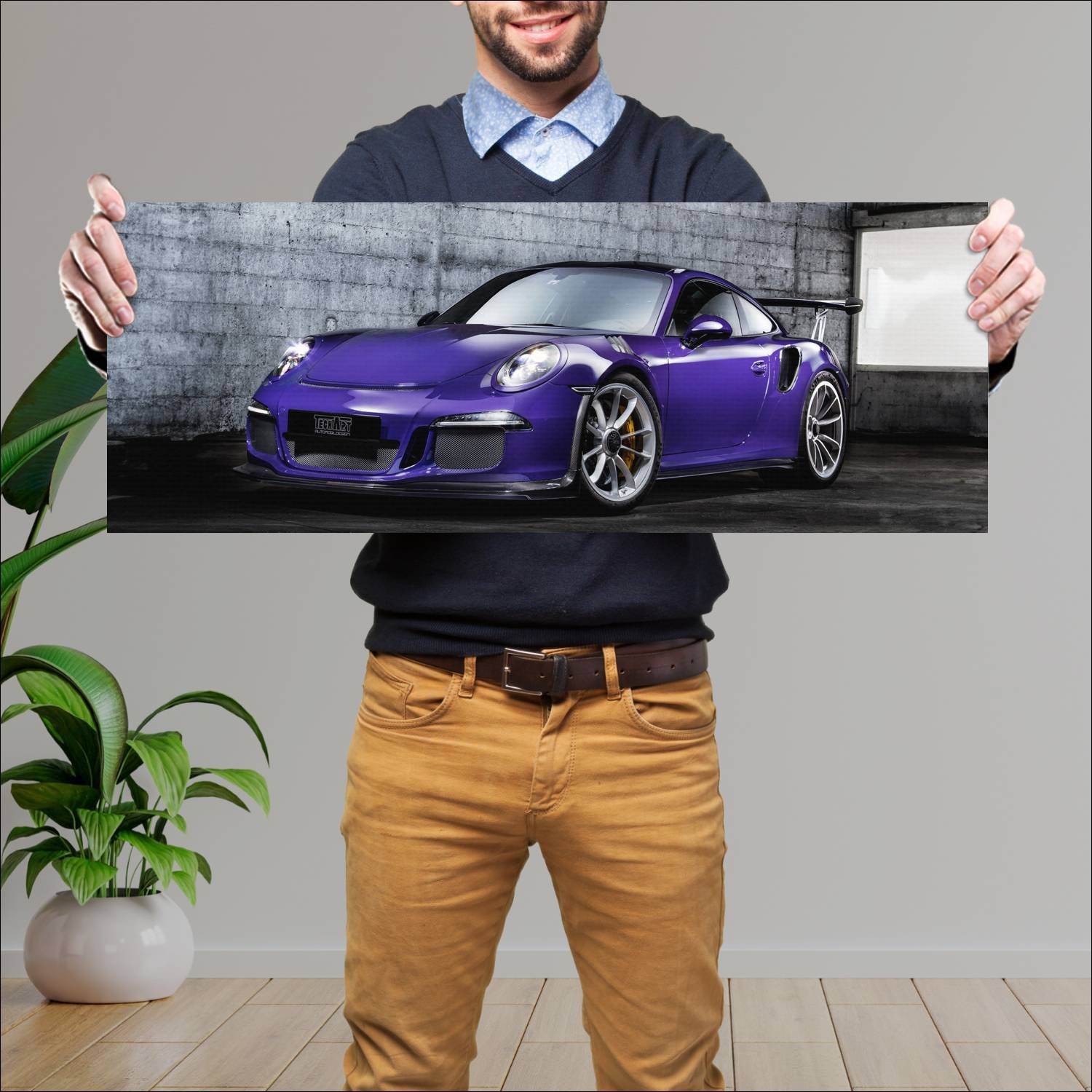 Cuadro grande 30x80cm 2016 porsche 911 gt3 rs by t 992 Porsche