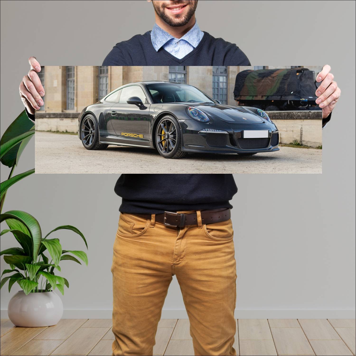 Cuadro grande 30x80cm 2016 porsche 911 r tribute t 997 Porsche