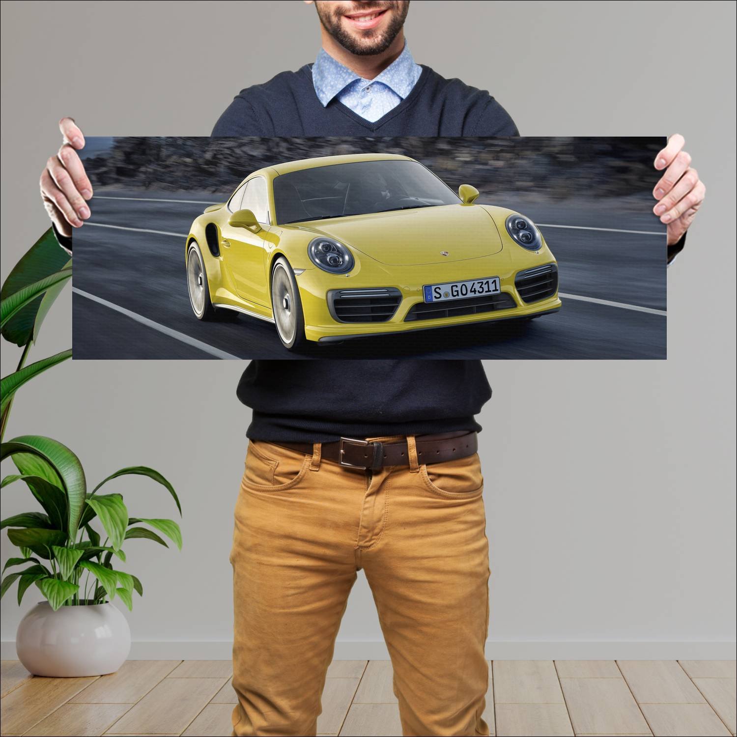 Cuadro grande 30x80cm 2016 porsche 911 turbo s 364 4 Porsche