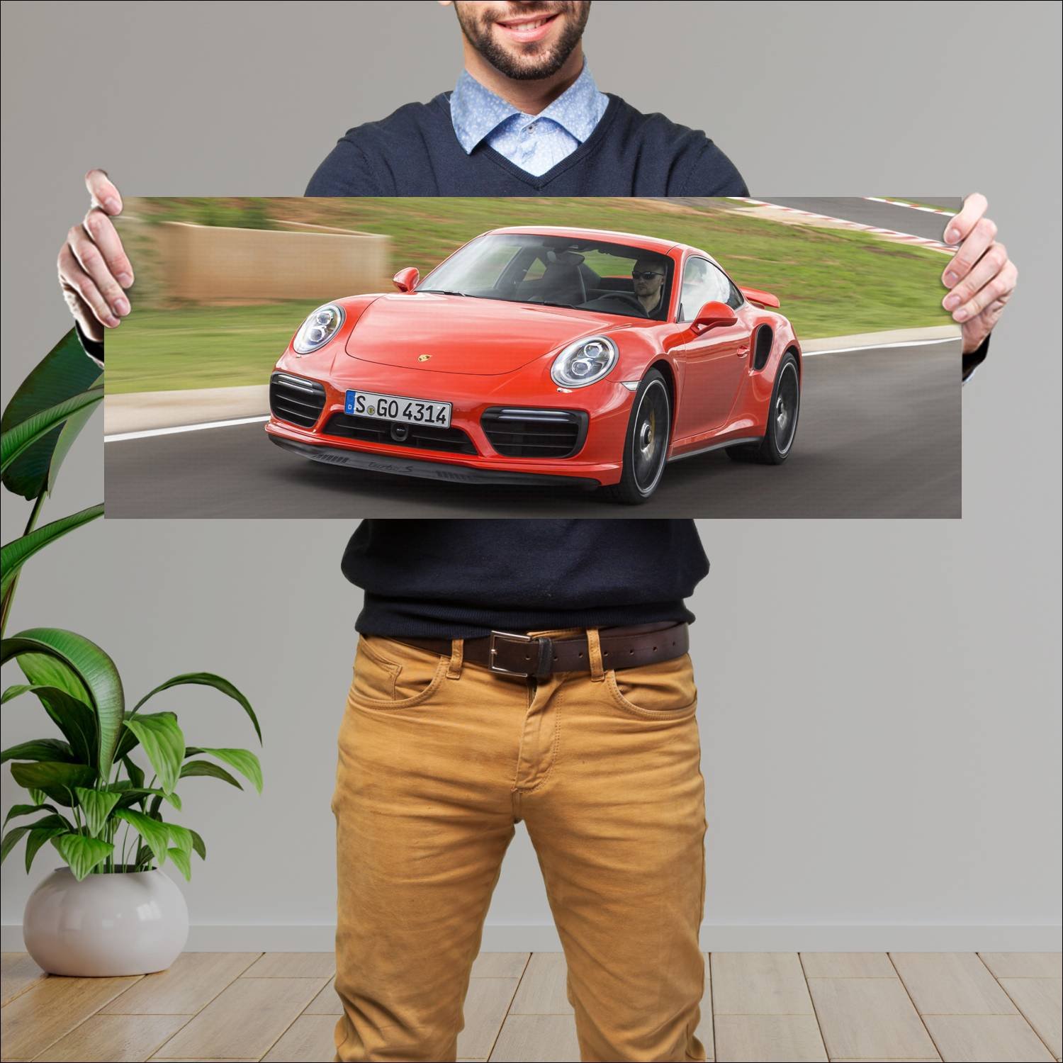 Cuadro grande 30x80cm 2016 porsche 911 turbo s 384 5 Porsche