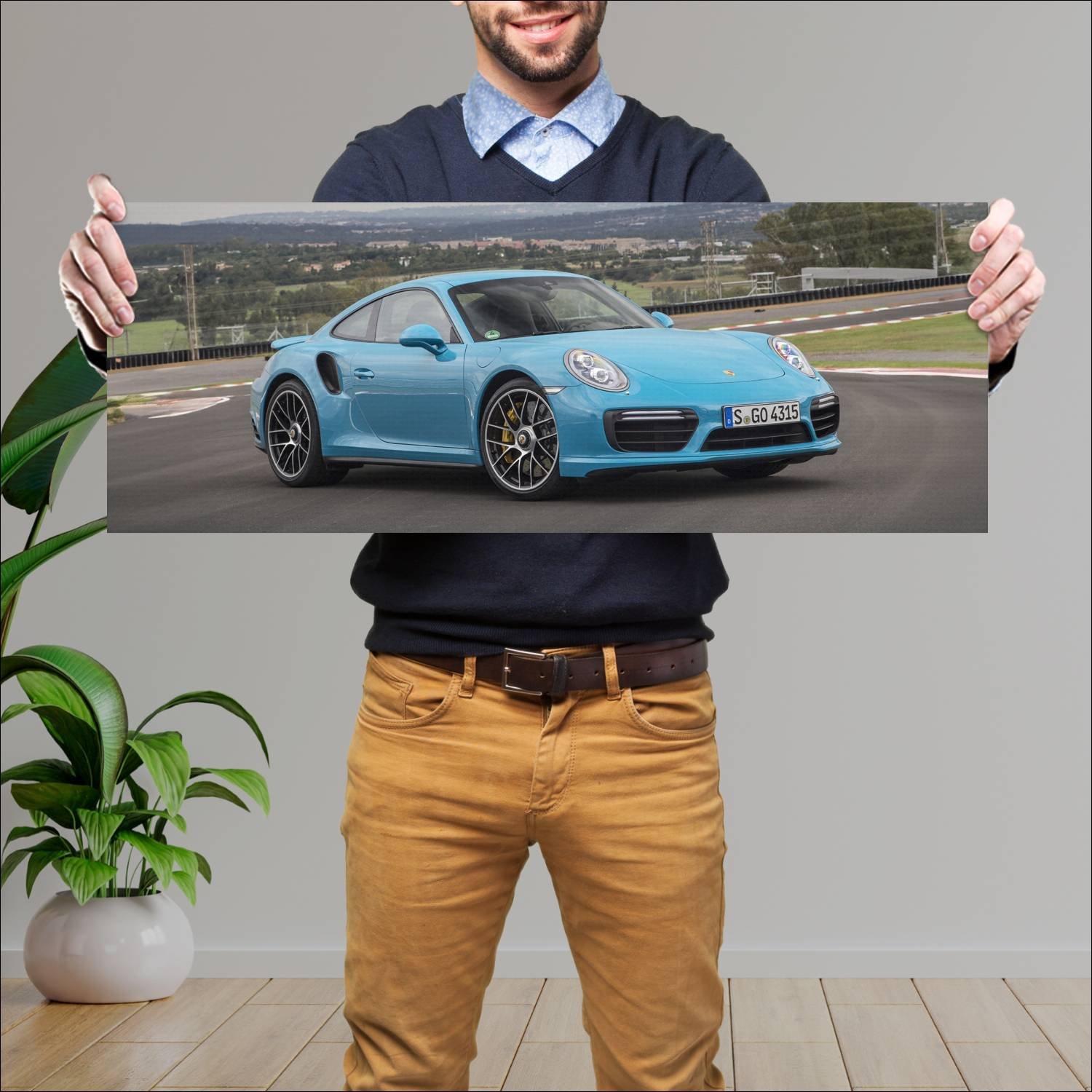 Cuadro grande 30x80cm 2016 porsche 911 turbo s 384 6 Porsche