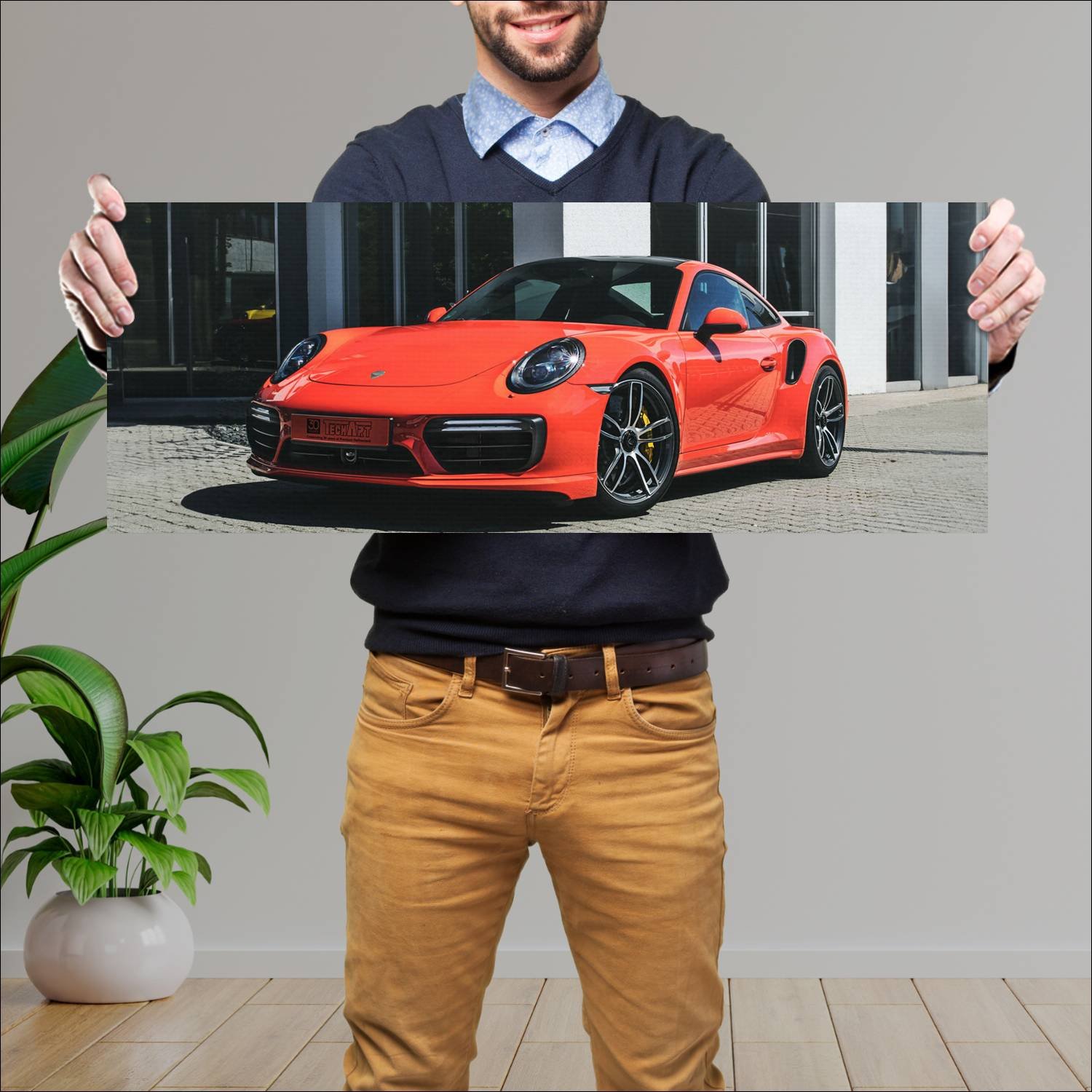 Cuadro grande 30x80cm 2016 porsche 911 turbo s by 8 Porsche