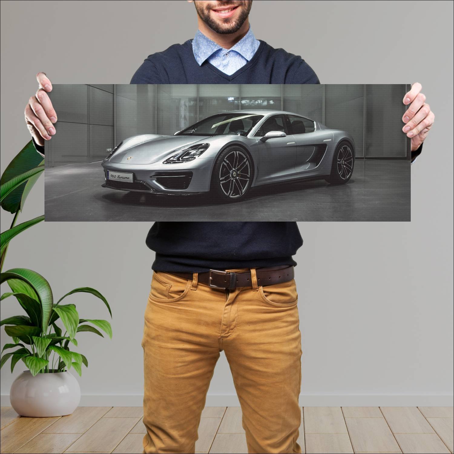 Cuadro grande 30x80cm 2016 porsche 960 turismo 102 17 Porsche