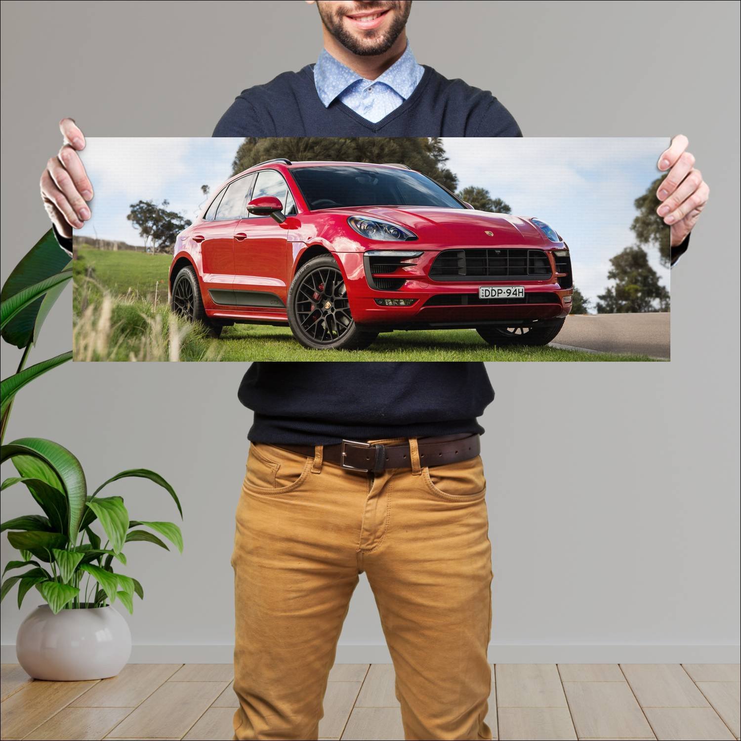 Cuadro grande 30x80cm 2016 porsche macan gts au 56 23 Porsche