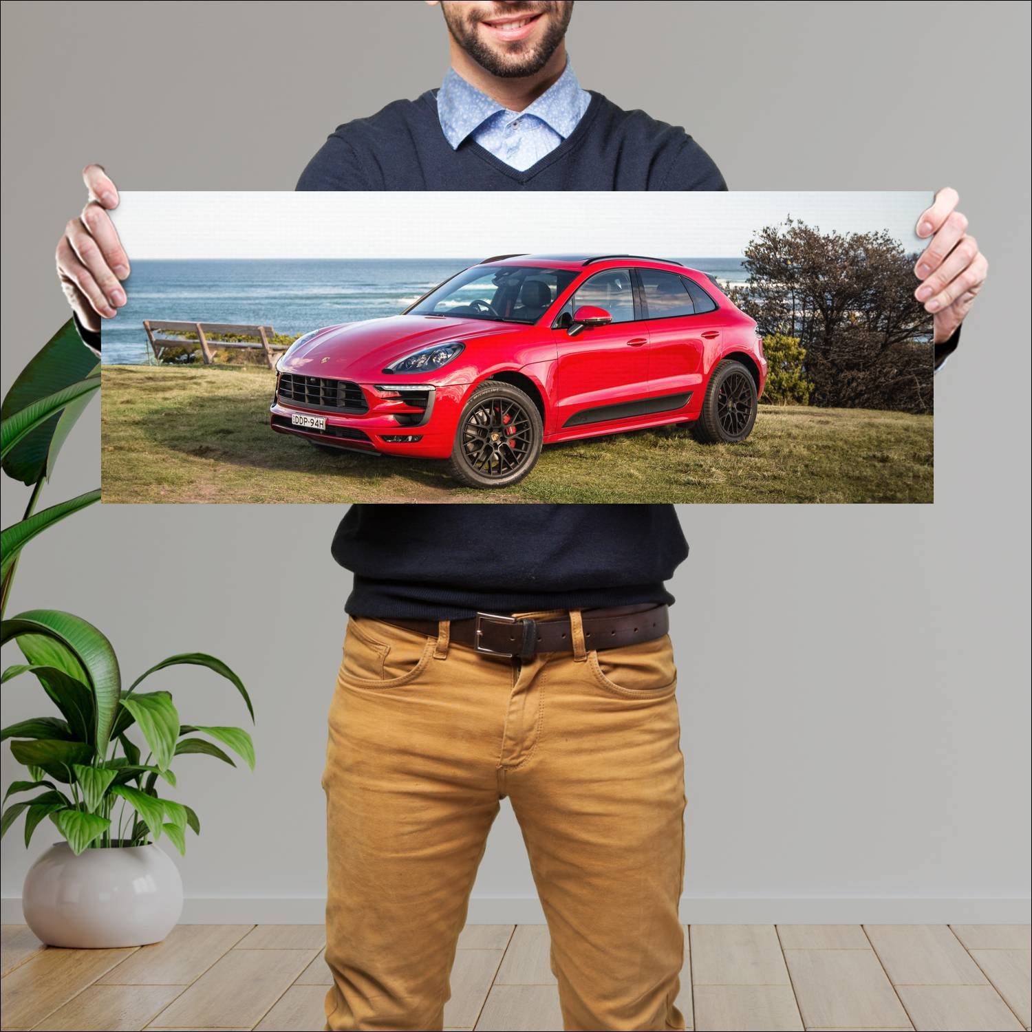 Cuadro grande 30x80cm 2016 porsche macan gts au 56 24 Porsche