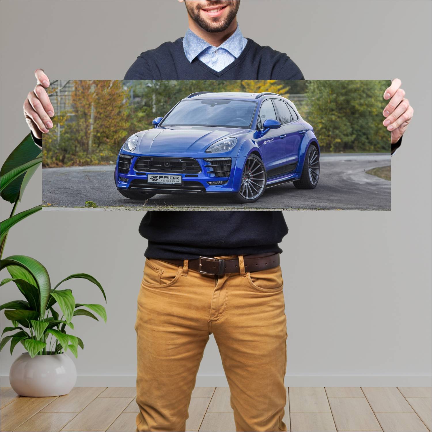 Cuadro grande 30x80cm 2016 porsche macan pd600m wi 26 Porsche