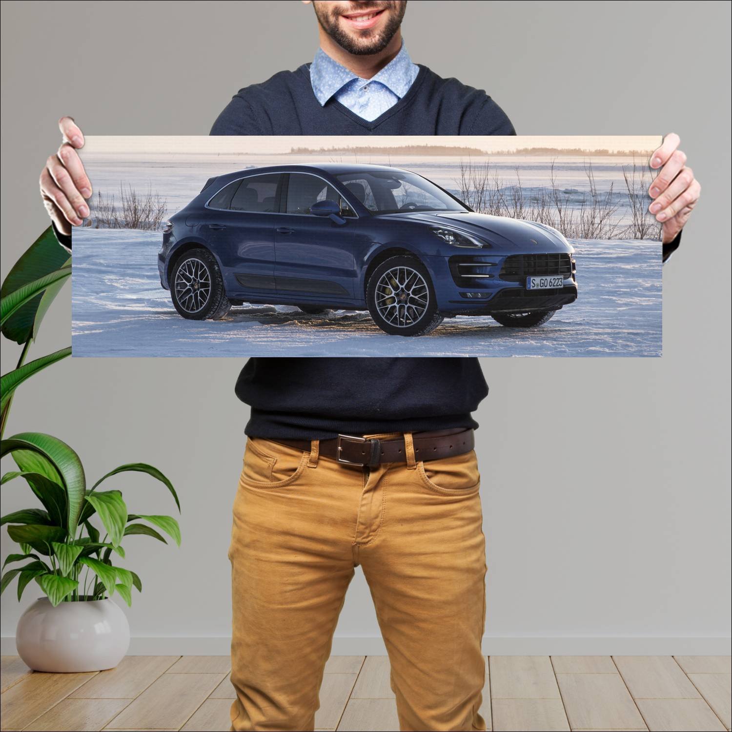 Cuadro grande 30x80cm 2016 porsche macan turbo per 28 Porsche