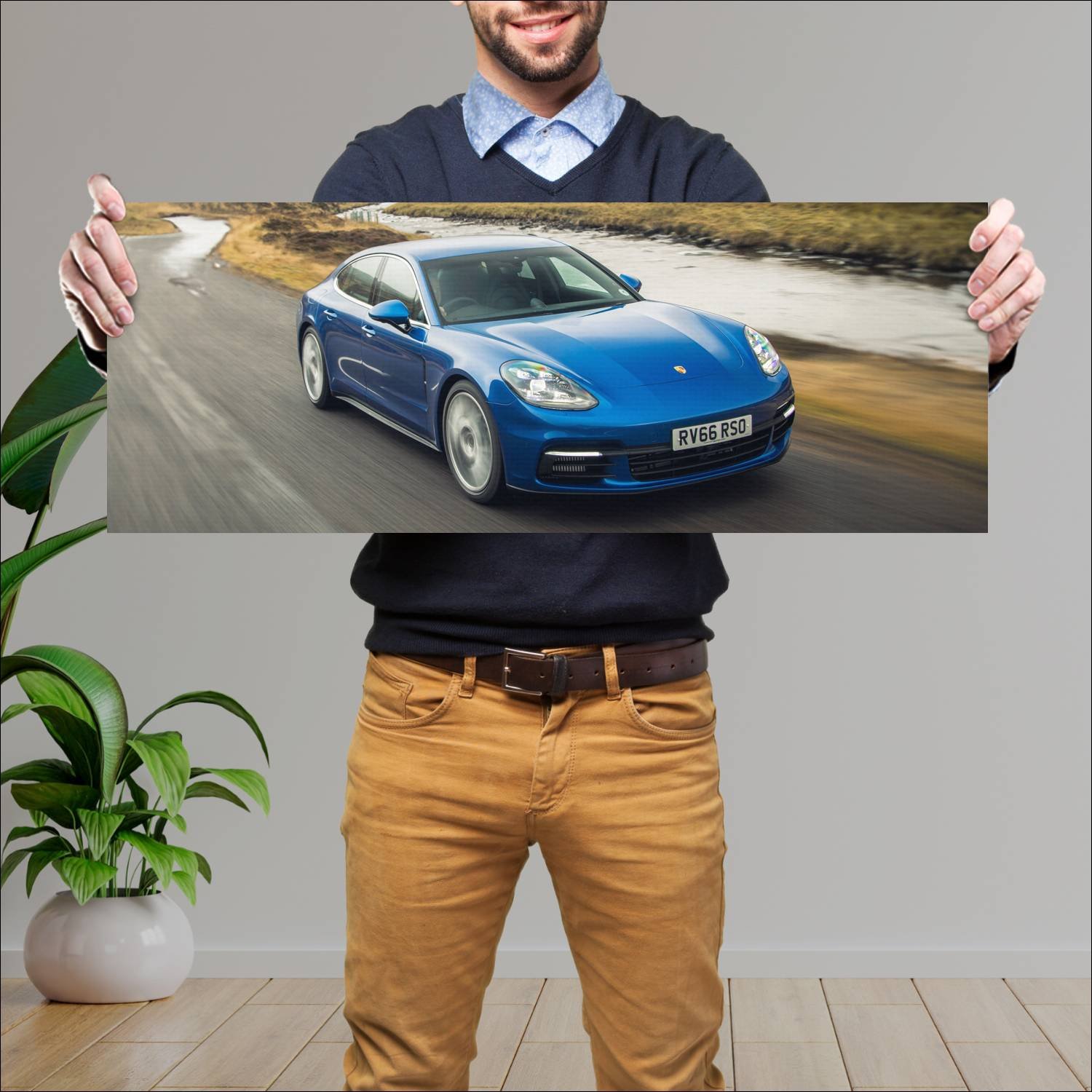 Cuadro grande 30x80cm 2016 porsche panamera s uk 5 36 Porsche
