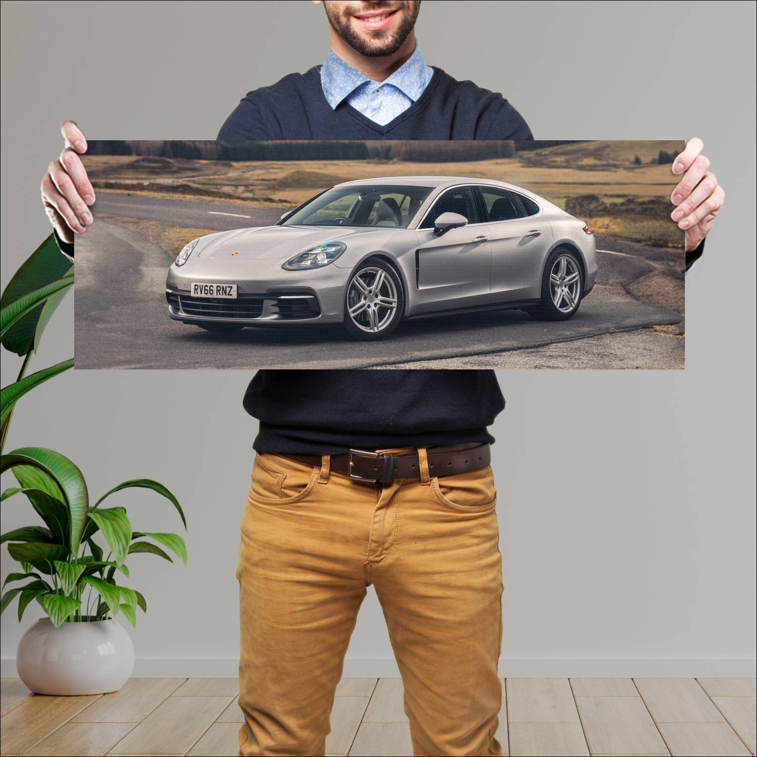 Cuadro grande 30x80cm 2016 porsche panamera s uk 6 37 Porsche