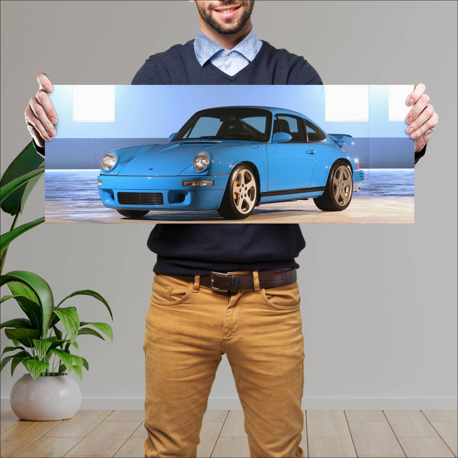 Cuadro grande 30x80cm 2016 ruf ultimate auto 44 Porsche