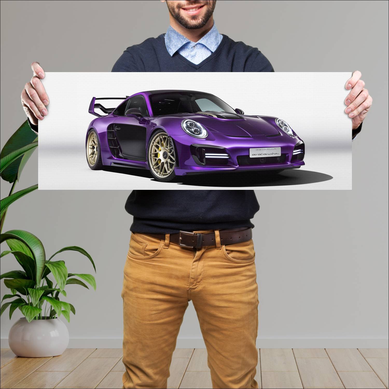 Cuadro grande 30x80cm 2017 gemballa avalanche 1126 50 Porsche