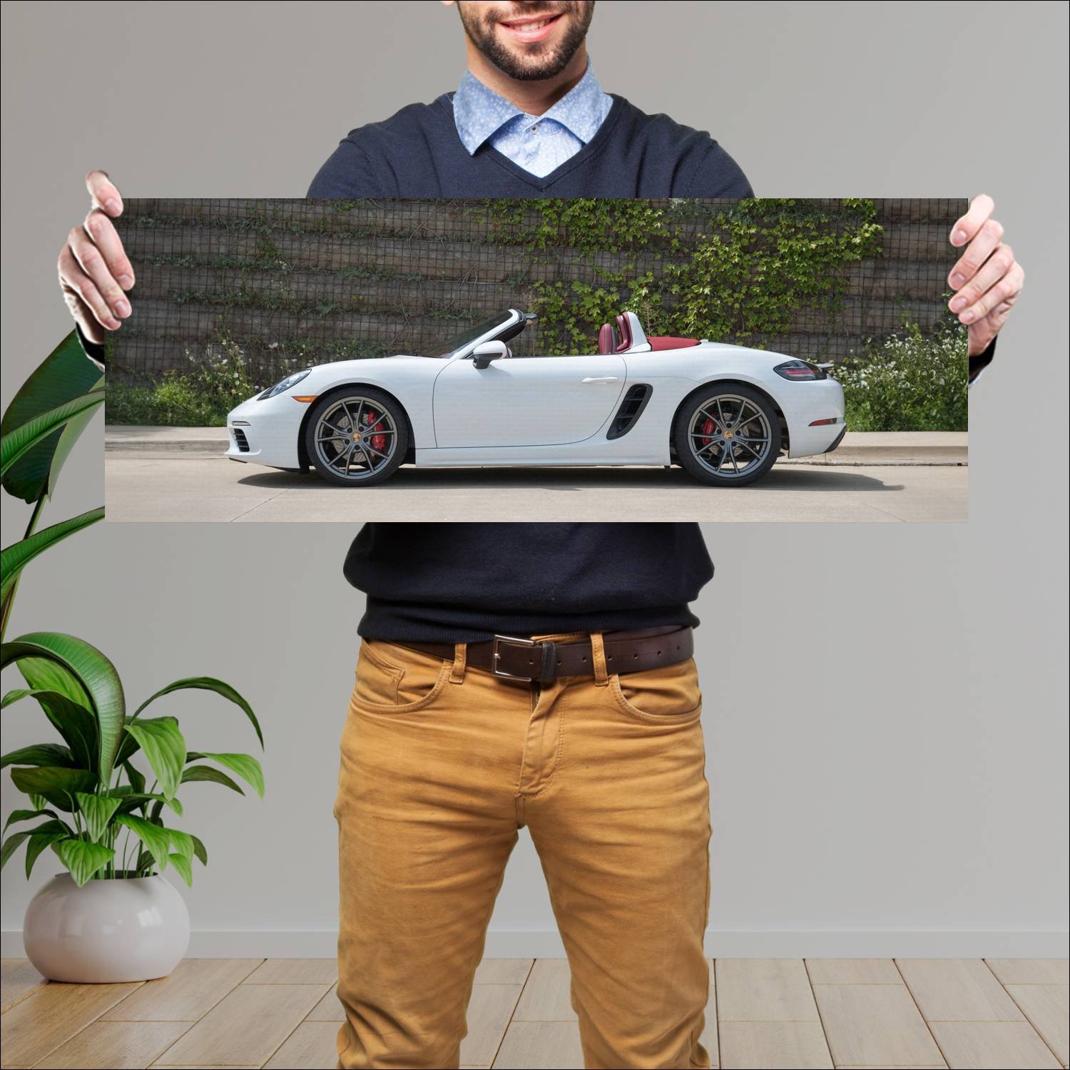 Cuadro grande 30x80cm 2017 porsche 718 boxster s u 59 Porsche