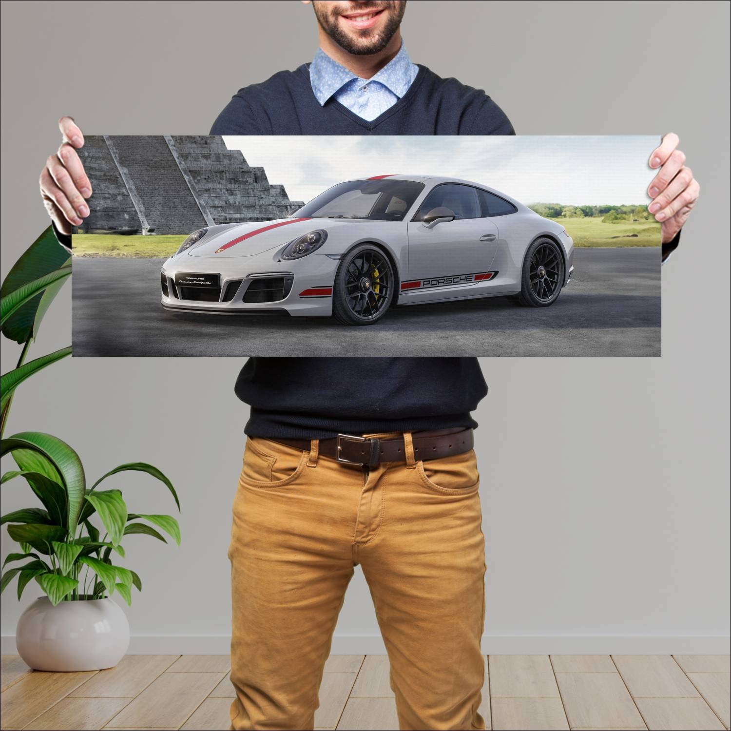 Cuadro grande 30x80cm 2017 porsche 911 carrera gts 65 Porsche