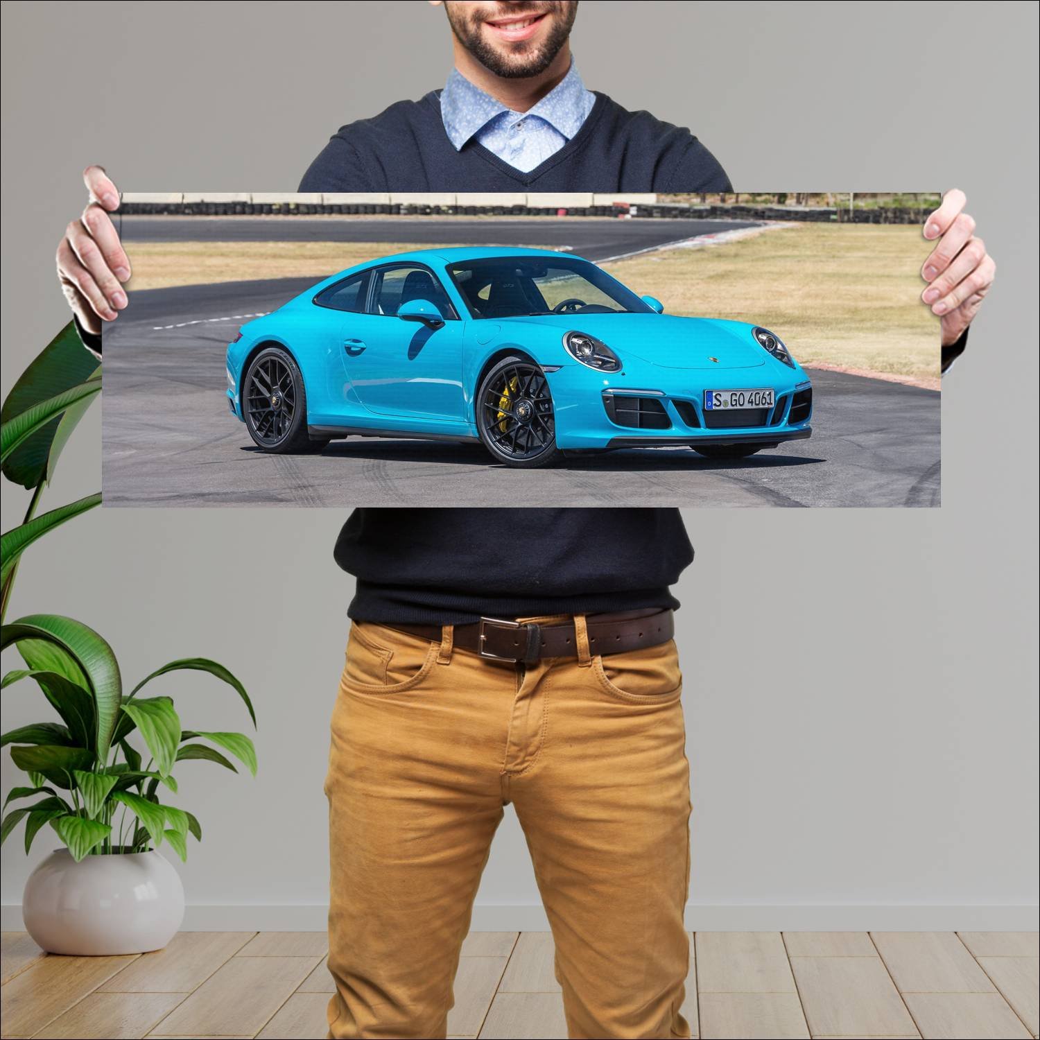 Cuadro grande 30x80cm 2017 porsche 911 carrera gts 67 Porsche