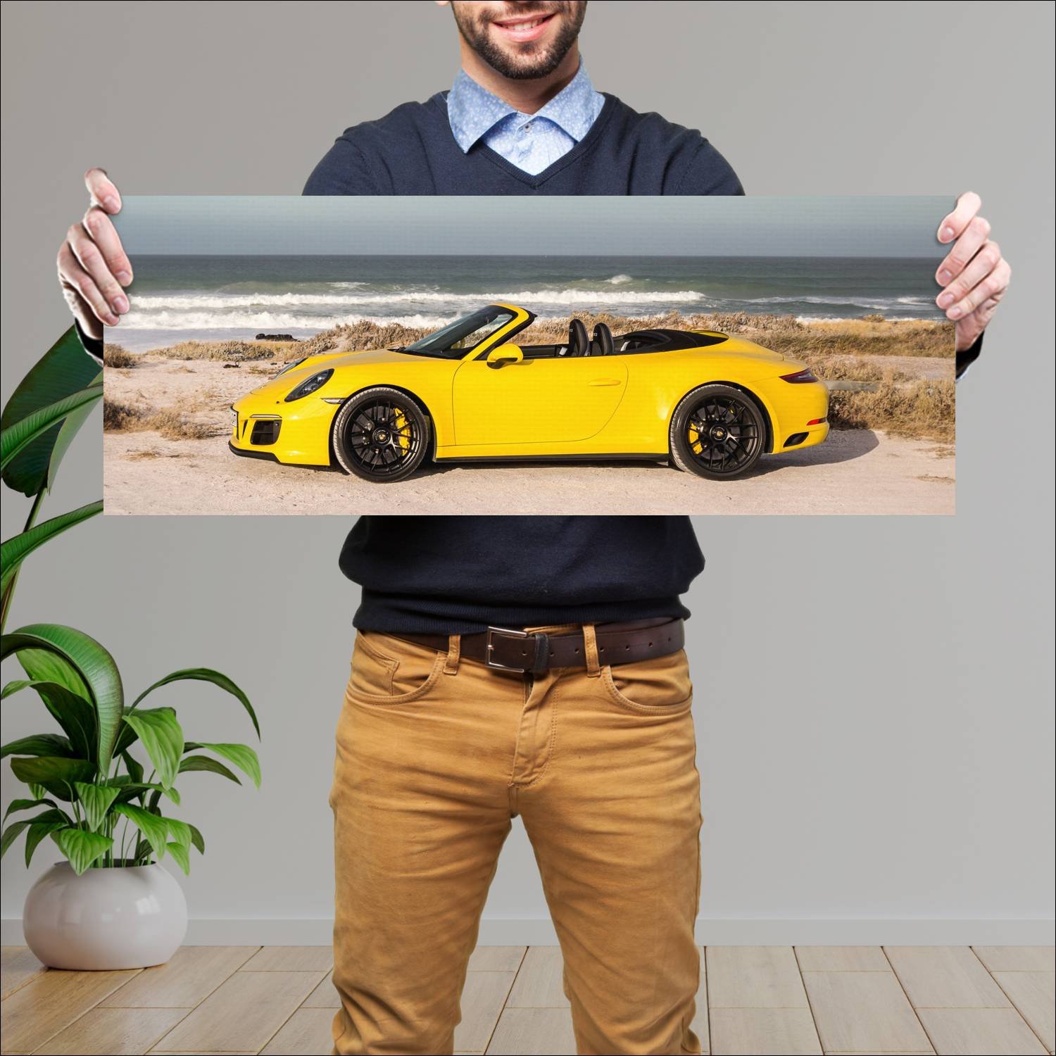 Cuadro grande 30x80cm 2017 porsche 911 carrera gts 68 Porsche